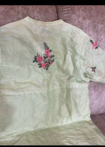 Floral Embroidered Long Kurti