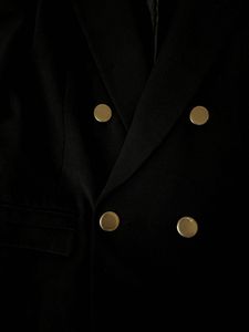 NAVY blue + gold buttons= old money perfection