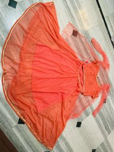 Peach Lehenga Choli Set