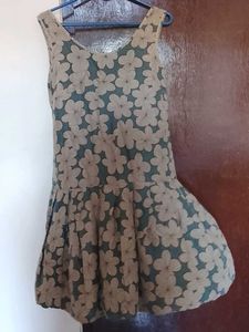 Cute Floral Print Flared Dress