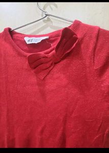 fix ret Red Dress with Bow Detail