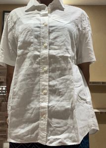 H&amp;M White Linen Shirt