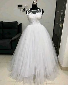 Elegant White Wedding Gown
