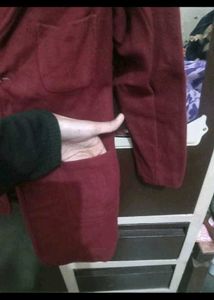 Classic Maroon Blazer for winter
