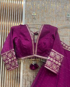 Stunning Purple Embroidered Lehenga Choli