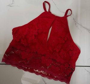 Red Lace Bralette