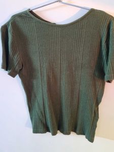 Only Green Back Knot Top