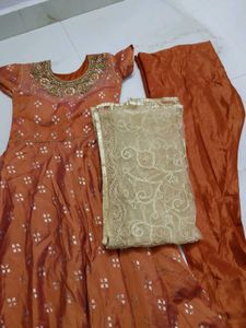 Elegant Orange Kurta Set with Dupatta
