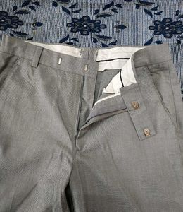men silver formal pant