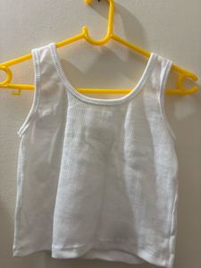 Basic White Ribbed Tank Top