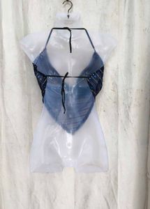 39. Sparkly Halter Neck Crop Top