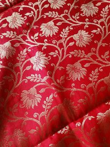 Elegant Red Banarasi Silk Dupatta