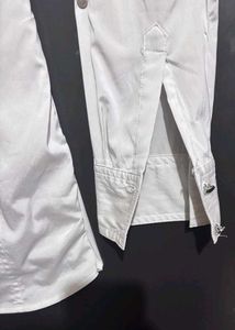 Women's Light Beige Button-Up Shirt