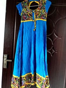 Elegant Royal Blue 💙 Flared Anarkali Kurta