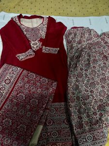 Elegant Embroidered Salwar  Suit with shawl