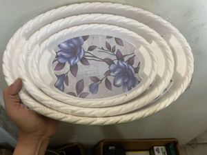 New Set of 3 Decorative Trays Gift Se