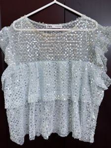 Sparkly Sequin Tiered Top
