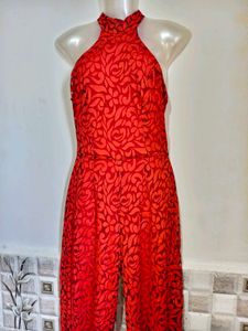 Stunning Red Lace Jumpsuit