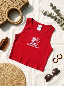 Red Tropical Tank Top