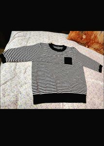 Striped Pocket Sweatshirt