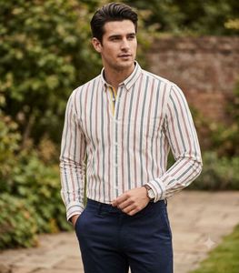 Cobb Men's Striped Button-Up Shirt