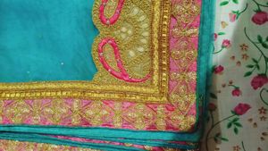 Garba/Dandiya..Pink&amp; Blue Embroidered lehnga