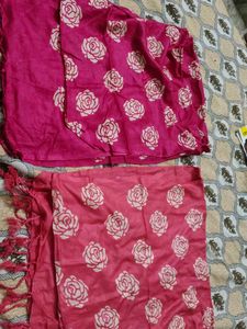 Beautiful Rose Print Dupatta Set