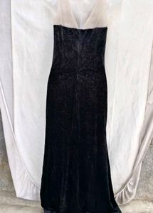 I. Stunning Black Velvet Gown with Embellishments