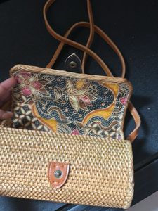 Bali Rattan Clutch Purse