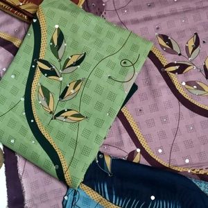 Embroidered Cotton Salwar Kameez Set