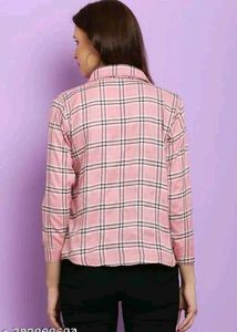Pink Plaid Layered Top