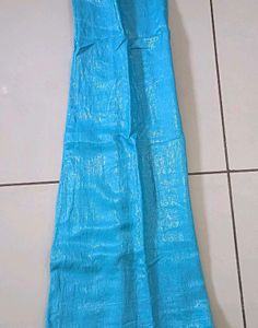 Blue Net Saree