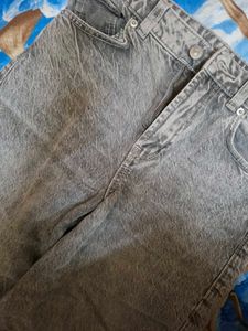 H&amp;M Denim Grey Relaxed Jeans