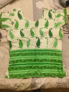 Green Paisley Print Blouse