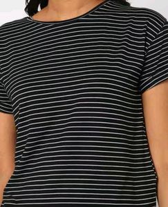 Black And White Striped Top