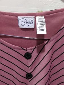Striped Pink Casual Dress