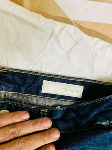 Zara Dark Wash Wide Leg Jeans