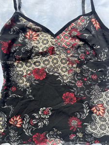 Floral Print Spaghetti Strap Top