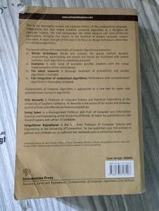 Fundamentals of Computer Algorithms Book