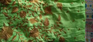 light green embroidery work chaniya choli💚