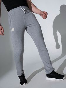 HubberholmeMen Grey Melange Regular Fit Track Pant