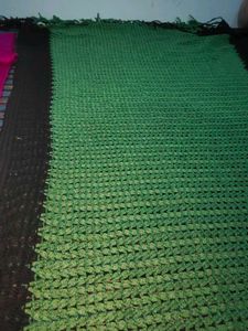 ( set of 2)  Pink shawl and green black sha