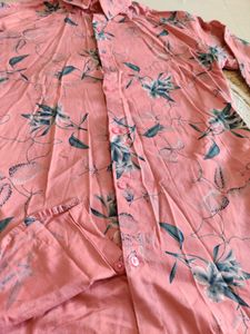 Mens Pink Floral Shirt