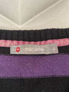 Striped Purple &amp; Black Sweater