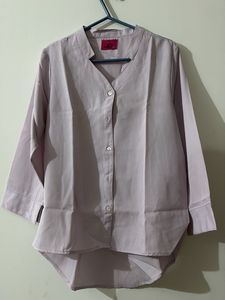 Stylish V-Neck Button-Up Blouse