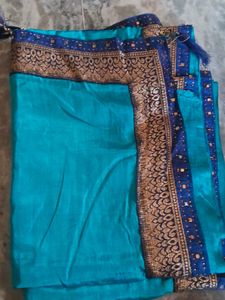 Only Today Offer! Sky Blue Stone Work Saree