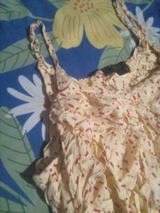 Cute Yellow Ditsy Print Tank Top