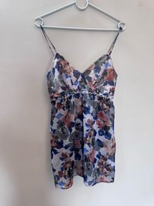 Floral Print Spaghetti Strap Dress