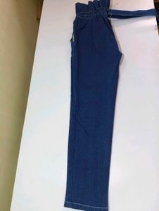 Navy Blue Denim Cargo