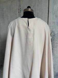 Elegant Beige Cape Sleeve Top